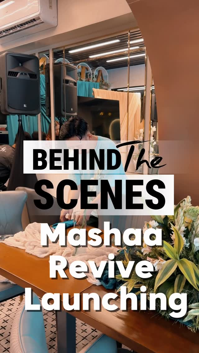 Behind the scenes — Mashaa Revive private event setup at Atina Cafe